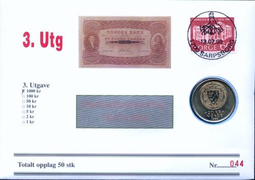 Bilde av Seddelinnløsning 13-7-1999 - 3. Utg - Variant