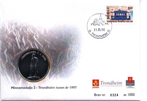 Bilde av Trondheim 1000 år 1997 - Minnemedalje 2